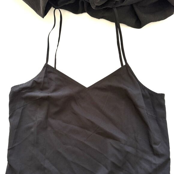 Jenni Kayne Women’s Black Midi Maxi Linen Dress Dropped Shoulder *Flaw - Picture 15 of 16